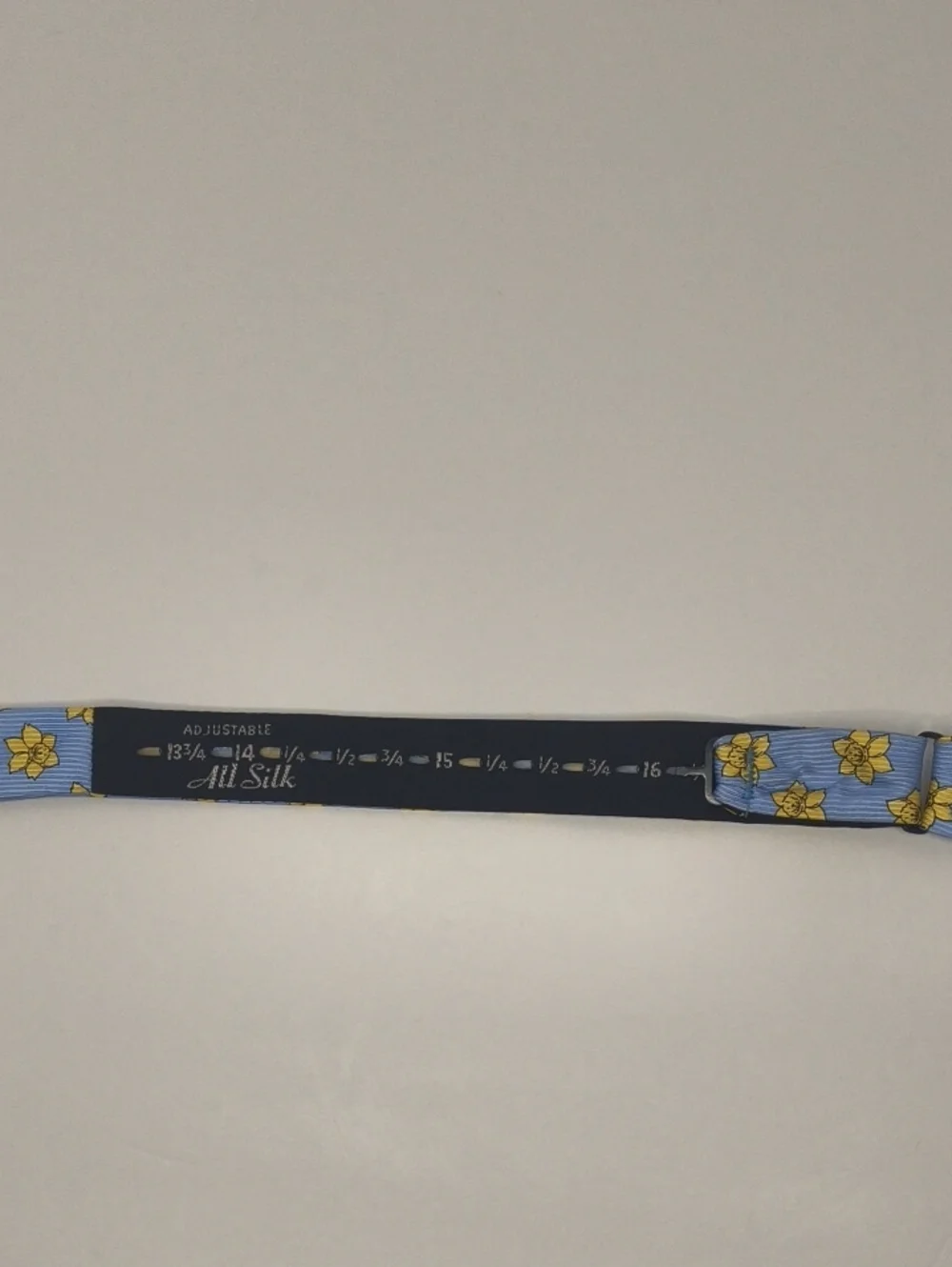 Blue Floral Bow Tie Yellow Flowers